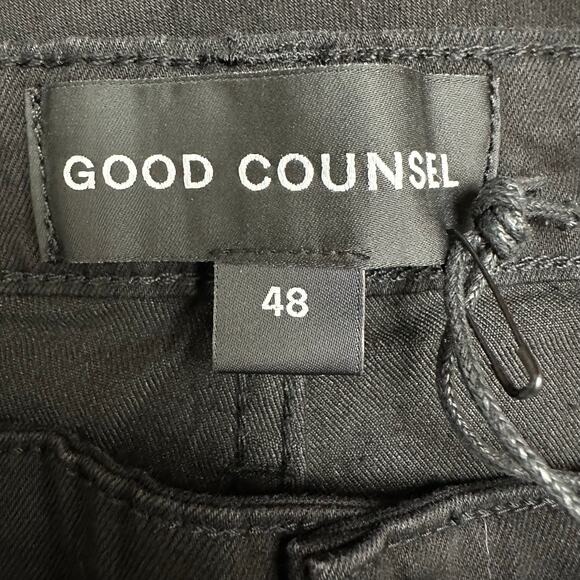 Good Counsel Men's 48 x 32 Black Malone Stretch Jeans Casual Denim Pants - Picture 3 of 6